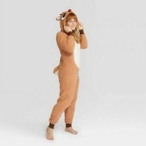 Women’s Size Medium Rudolph Onesie Pajama